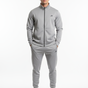 adidas grey tracksuit set 