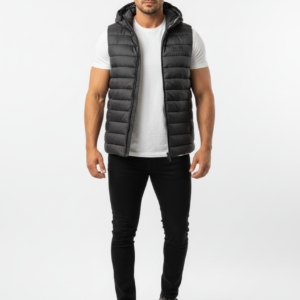 boss black water repellent padded gilet