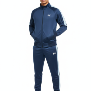 under armour men's knit tracksuit set navy blue