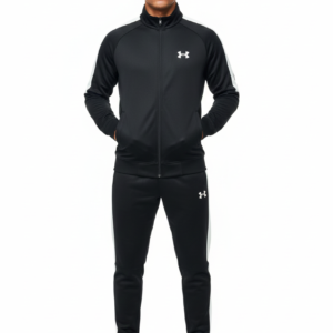 under armour men's essential tracksuit (black)