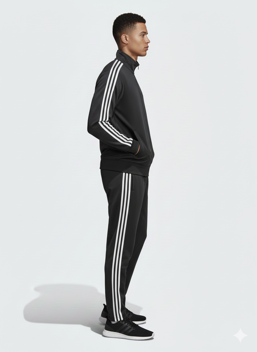 Adidas Classics 3-Stripes Tracksuit Original Leftover (Black) - Image 3