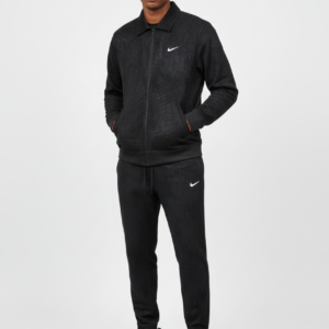 nike tech fleece style black tracksuit