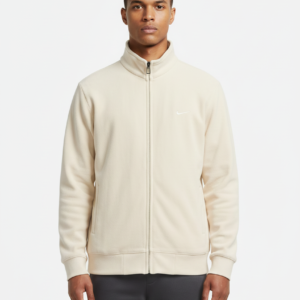 Nike Heritage Full-Zip Textured Fleece Jacket (off white)