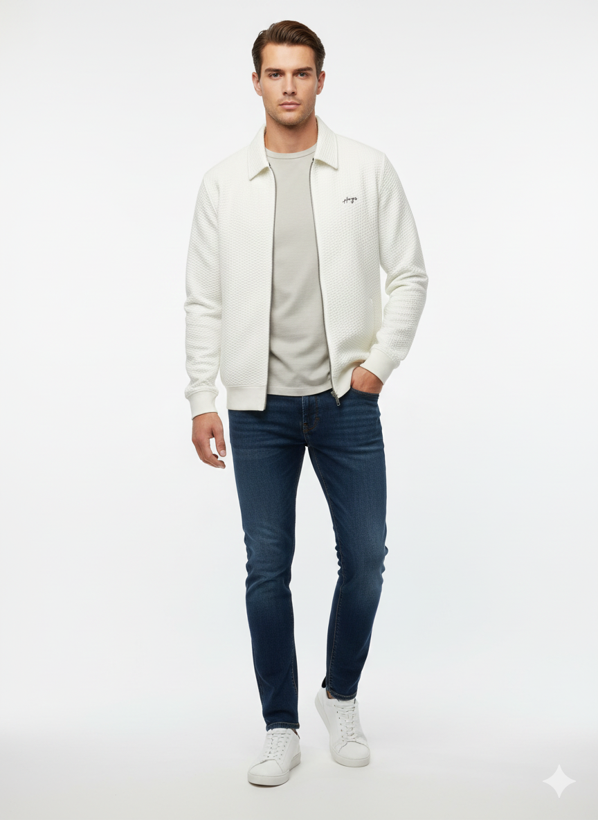 boss hugo quilted texture upper (off white) boss hugo quilted texture upper (off white)