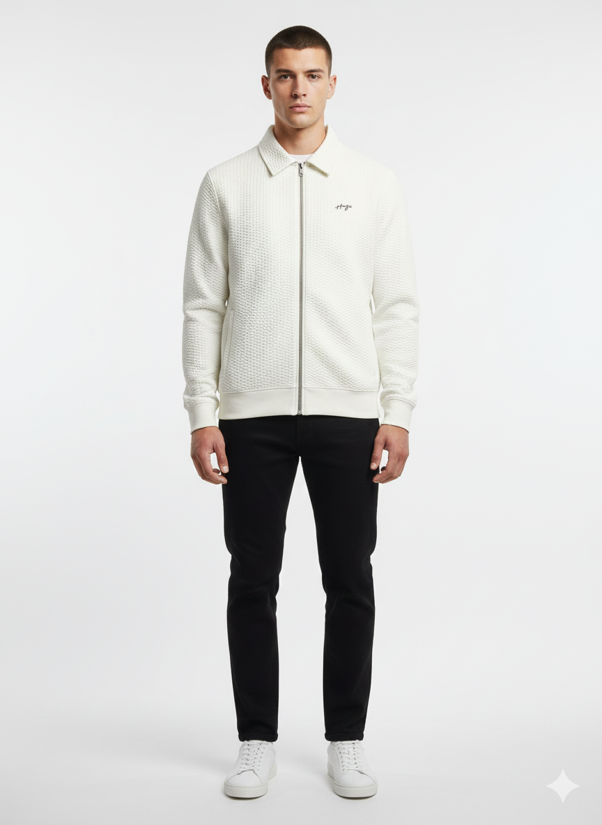 boss hugo quilted texture upper (off white) boss hugo quilted texture upper (off white)