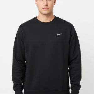 nike sportswear club fleece crewneck sweatshirt (black)