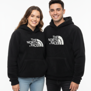 the north face woolen black hoodie unisex